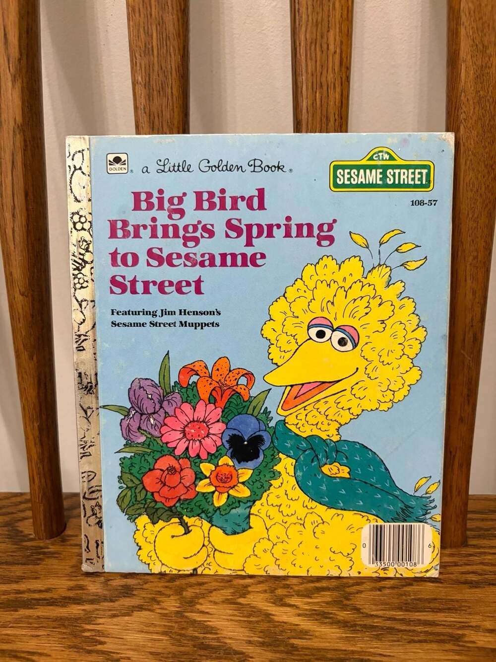 Vintage Little Golden Book "Big Bird Brings Spring to Sesame Street" 1985 @